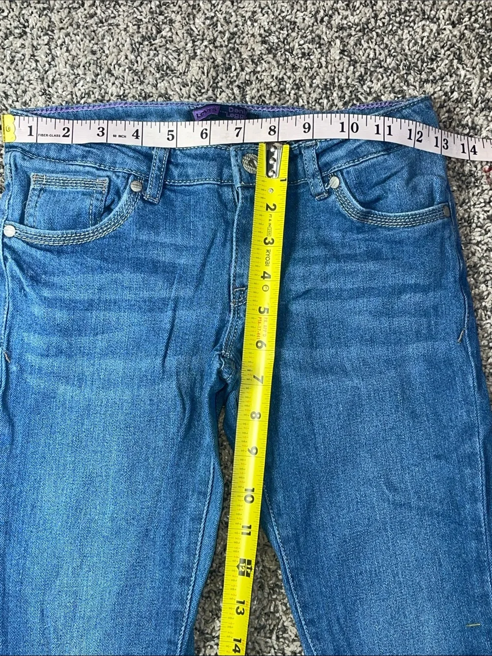 Girls Levis Denim Leggings girls size 14 regular adjustable waist skinny jeans
